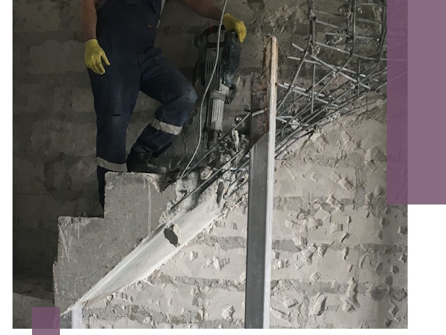 Демонтаж металлических и бетонных лестниц в Орле