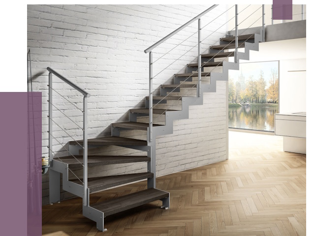 Г-образные лестницы под ключ в Орле от 36700 руб. | ПРОЛЁТ-Орл