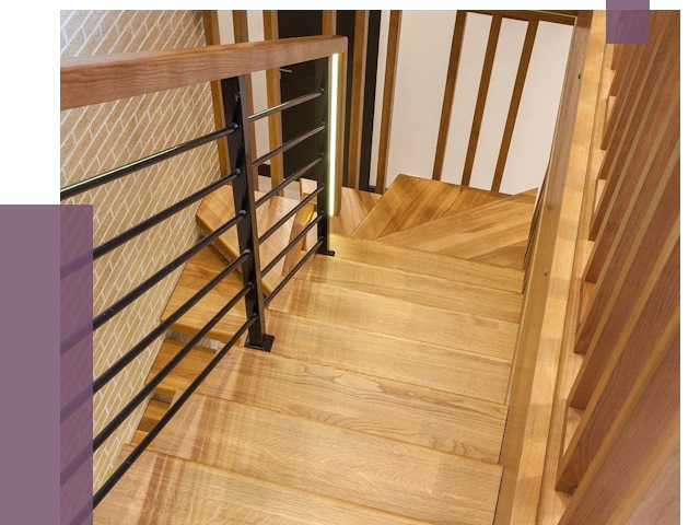 Лестницы из ясеня в Орле под ключ от 9922 руб. 