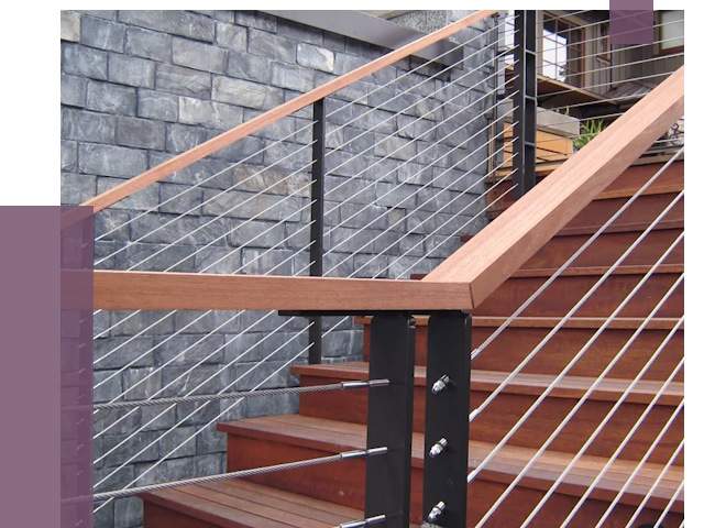 Тросовые перила под ключ в Орле от 7694 руб.