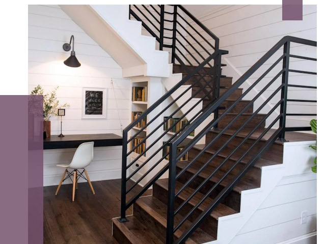 Перила для лестницы в доме в Орле от 7340 руб. — ПРОЛЁТ-Орл