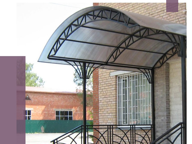 Металлические навесы и козырьки в Орле от 12655 руб.