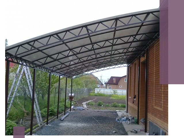 Профессиональный монтаж навесов под ключ в Орле