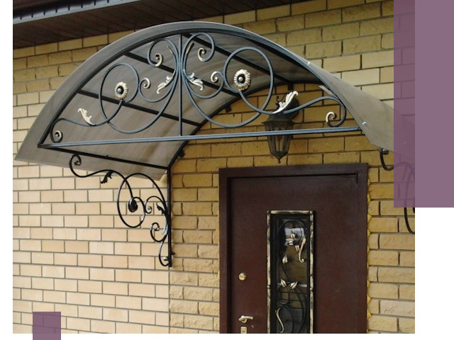 Изготовление козырьков из металла под ключ в Орле