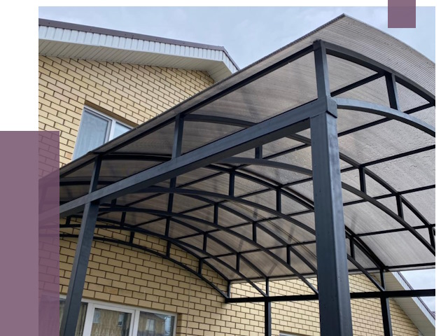 Монтаж козырьков в Орле от 11390 руб. | ПРОЛЁТ-Орл