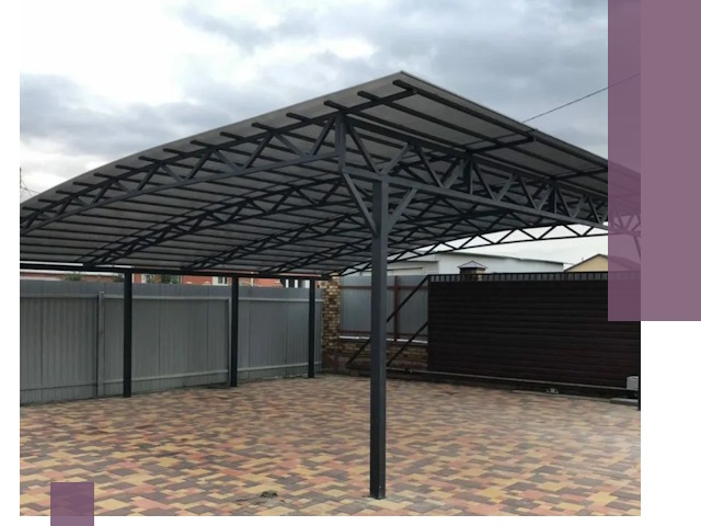 Недорогие навесы под ключ в Орле — изготовление и монтаж