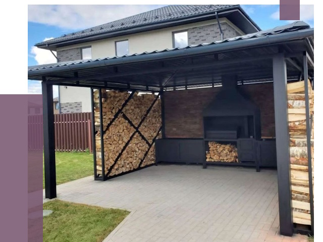 Навесы для барбекю в Орле от 12604 руб. под ключ | ПРОЛЁТ-Орл