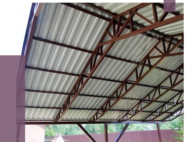 Навесы из профнастила в Орле от 7289 руб. | ПРОЛЁТ-Орл