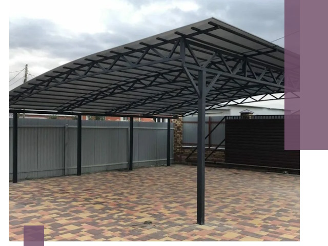 Металлические навесы под ключ в Орле — изготовление и монтаж