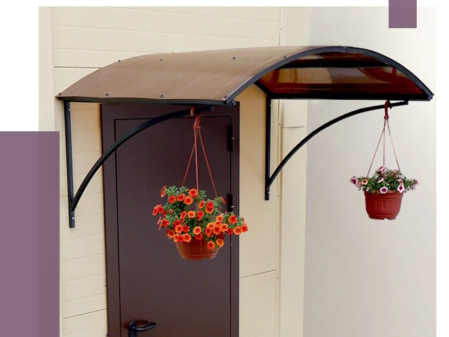 Козырьки над входом в Орле от 14680 руб.  | ПРОЛЁТ-Орл