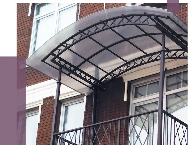 Козырьки над балконом в Орле от 8555 руб.  | ПРОЛЁТ-Орл