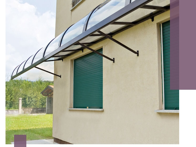 Козырьки над окнами в Орле — изготовление и монтаж по выгоде