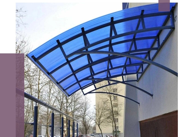 Козырьки из поликарбоната в Орле от 4252 руб. под ключ | ПРОЛЁТ-Орл