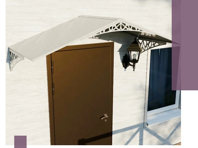 Металлические козырьки на входы и террасы в Орле