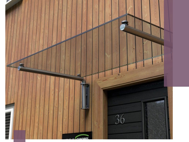 Стеклянные козырьки на входы и фасады в Орле