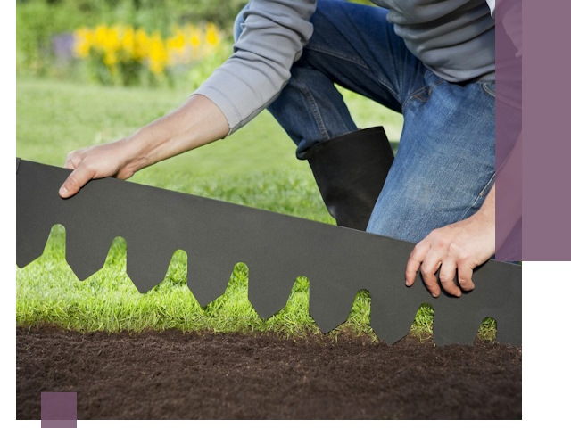 Металлические бордюры для газона в Орле — изготовление и монтаж